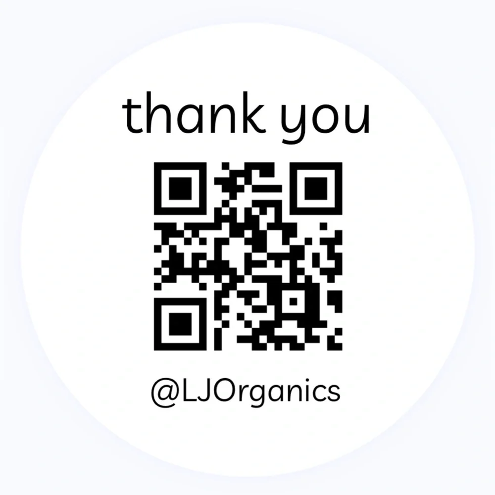 30 CUSTOM STICKERS - 2” ROUND - THANK YOU - W/ YOUR QR CODE & CLOSET NAME
